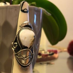 Adjustable silver ring